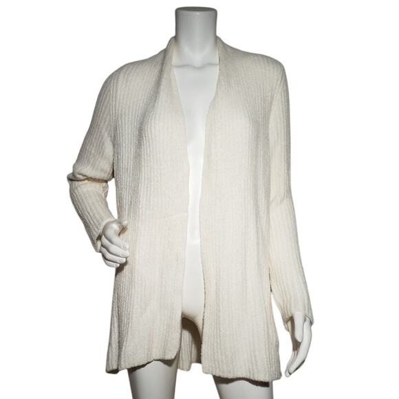 Chico's Zenergy Womens Size 3/XL Open Front Cardigan Ivory Long Sleeve Stretch - Picture 1 of 8